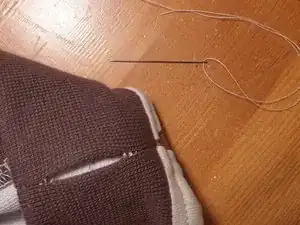 Aufgetrennte Naht mit Leiterstich / Zaubernaht reparieren