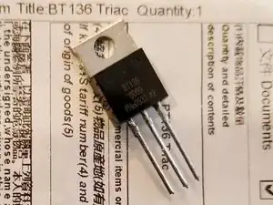Triac (BT136) im Geschwindigkeitsregler (z.B. einer Nähmaschine) reparieren