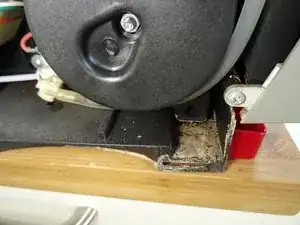 Repairing a water leak on the left side