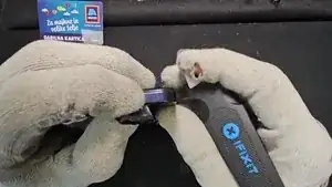 After I get a bit of a start, I slip Jimmy in and force a bit larger gap.